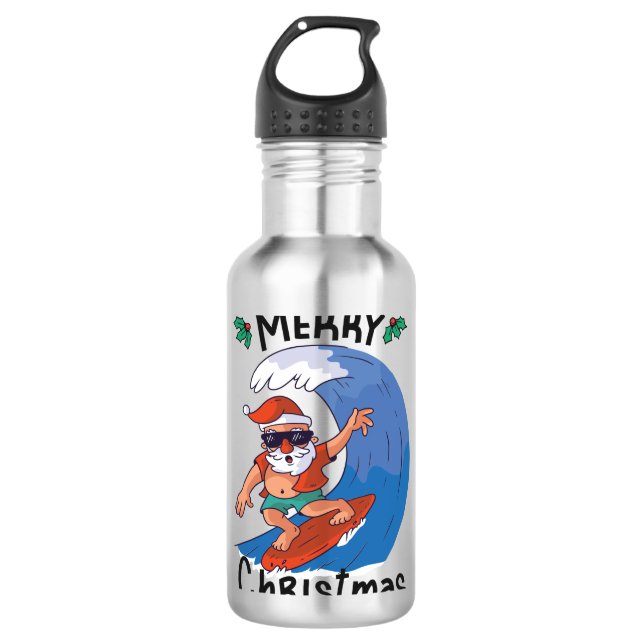 Weihnachten im Juli Edelstahlflasche (Vorderseite)