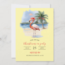 Weihnachten im Juli Eigene Firmenname Logo und Tex Einladung