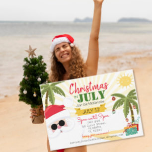 Weihnachten im Juli Einladung, lustige Sommerparty Einladung
