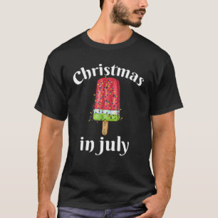 Weihnachten im Juli Eiscreme Weihnachtsbaum Sommer T-Shirt
