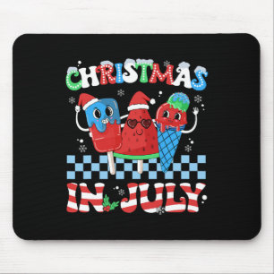 Weihnachten im Juli Eislutscher in Santa Hut Kinde Mousepad