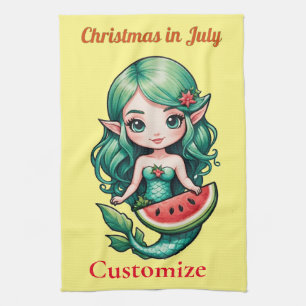 Weihnachten im Juli Elf Mermaid Thunder_Cove Geschirrtuch