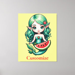 Weihnachten im Juli Elf Mermaid Thunder_Cove Leinwanddruck