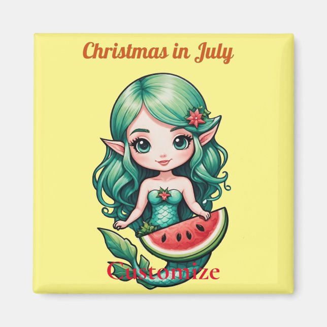 Weihnachten im Juli Elf Mermaid Thunder_Cove Magnet (Vorne)