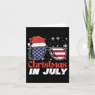 Weihnachten im Juli Flaggen Santa Patriot Männer F Karte