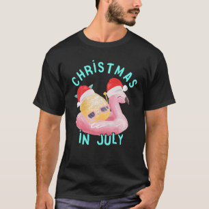 Weihnachten im Juli Flamingo Ananas Pool Party Su T-Shirt