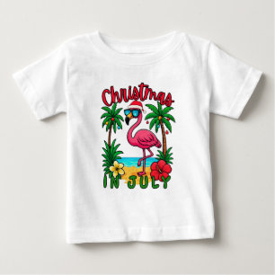 Weihnachten im Juli Flamingo Baby T-shirt