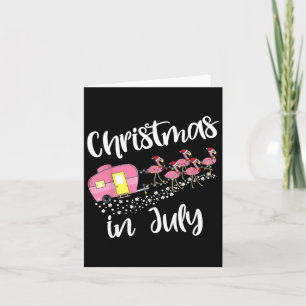 Weihnachten im Juli Flamingo Camping Camper Karte