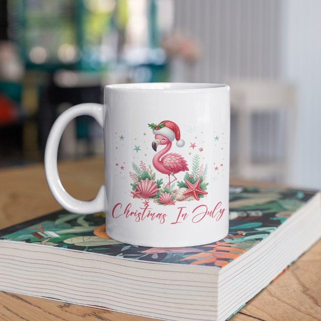 Weihnachten im Juli Flamingo Kaffeetasse (Von Creator hochgeladen)