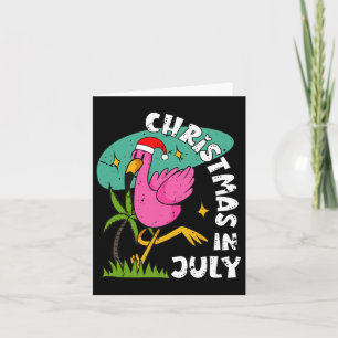 Weihnachten im Juli Flamingo Niedlich Beach Sommer Karte