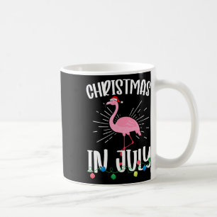Weihnachten im Juli Flamingo Santa Hawaiian Sommer Kaffeetasse