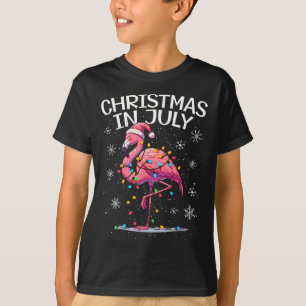 Weihnachten im Juli Flamingo Santa Summer Weihnach T-Shirt