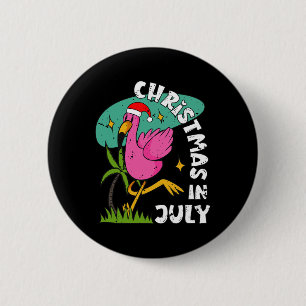 Weihnachten im Juli Flamingo Süßer Strand Sommer C Button
