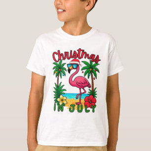 Weihnachten im Juli Flamingo T-Shirt