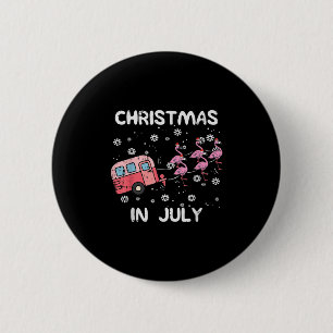 Weihnachten im Juli Flamingo Trailer Sommer Xmas C Button
