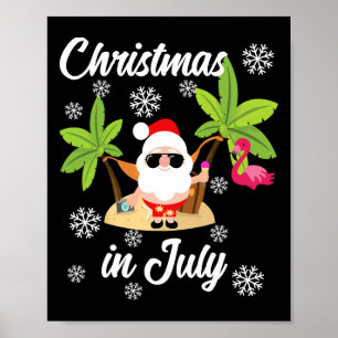 Weihnachten im Juli Flamingo und Hawaiian Lover Poster