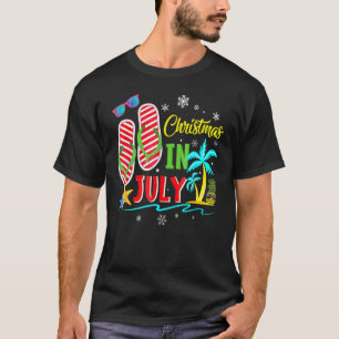 Weihnachten im Juli Flip Flops Beach Sommer T-Shirt