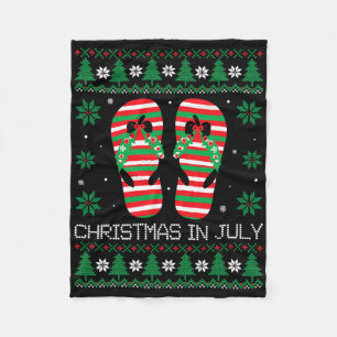 Weihnachten Im Juli Flip Flops Hässlicher Pullover Fleecedecke