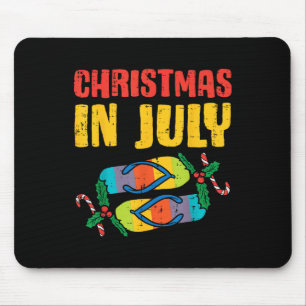 Weihnachten im Juli Flip Flops Sommer Beach Weihna Mousepad