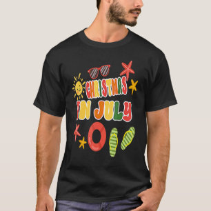 Weihnachten im Juli Flip Flops Sommerurlaub Strand T-Shirt