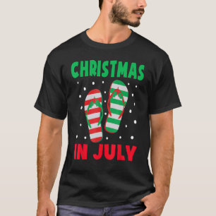 Weihnachten im Juli Flip Flops Strand Sommer Kind T-Shirt