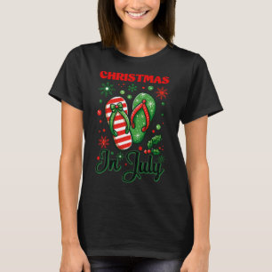 Weihnachten im Juli Flip Flops Xmas Flip Flops Som T-Shirt