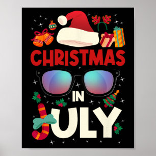 Weihnachten im Juli Frohe Weihnachten Sommer Lusti Poster