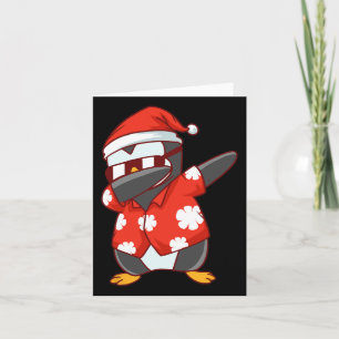 Weihnachten im Juli Funny Dabbing Pinguin Karte
