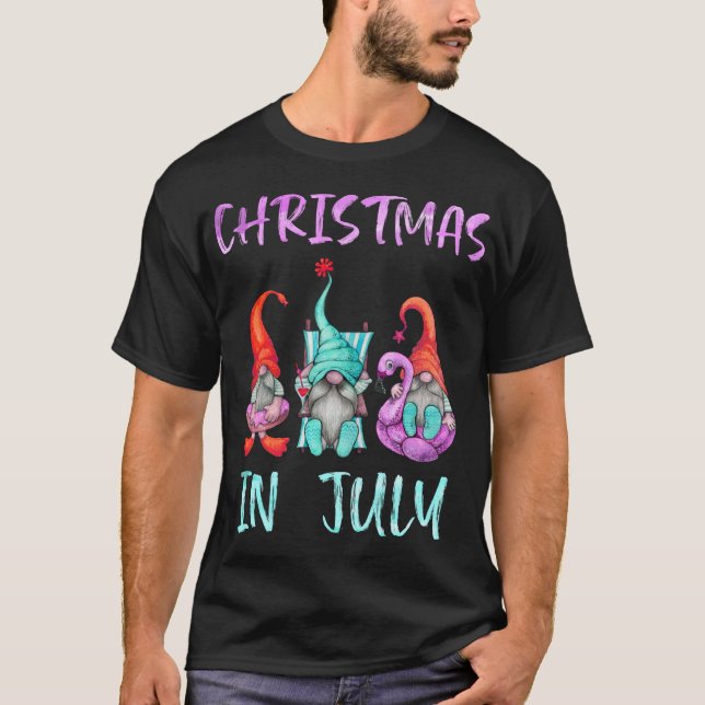 Weihnachten im Juli Funny Gnomes Weihnachten im Ju T-Shirt (Vorderseite)