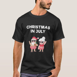Weihnachten im Juli Funny Mr. und Mrs. Santa Claus T-Shirt