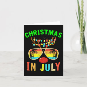 Weihnachten im Juli Funny Reindeer Beach Summer Ha Karte