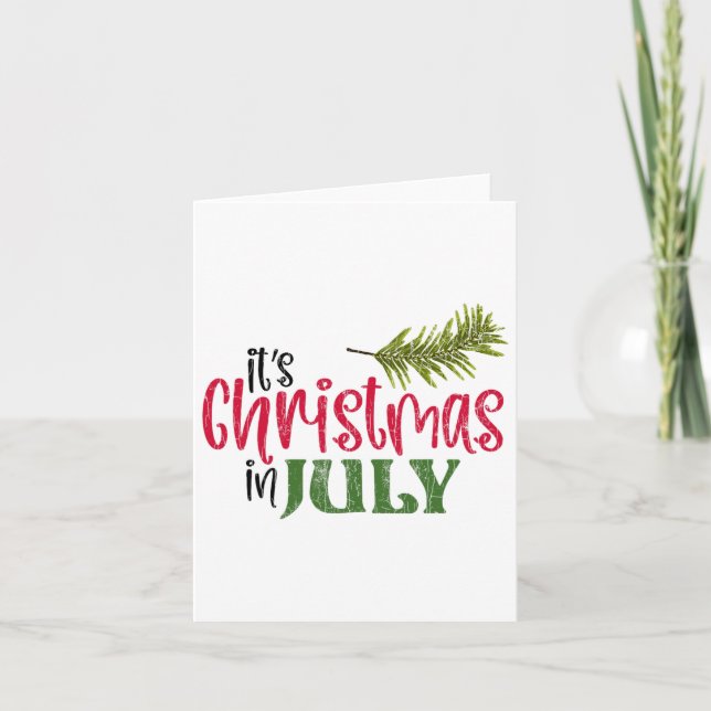 Weihnachten im Juli Funny Santa Beach Summer Gr Karte (Vorderseite)