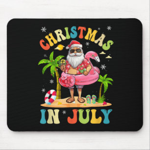 Weihnachten im Juli Funny Santa Summer Beach Vacat Mousepad