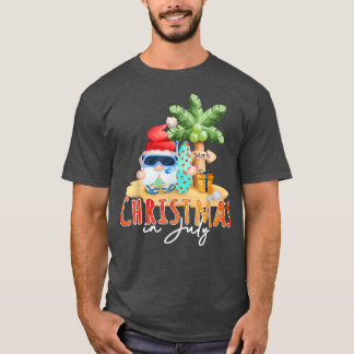 Weihnachten im Juli Funny Santa Summer Beach Vacat T-Shirt