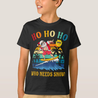 Weihnachten im Juli Funny Santa Surfing Sommer Str T-Shirt