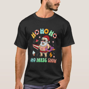 Weihnachten im Juli Funny Santa Surfing Sommerferi T-Shirt
