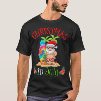 Weihnachten im Juli Funny Santa SurfSummer T-Shirt