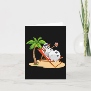 Weihnachten im Juli Funny Snowman Beach Summer Haw Karte