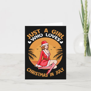 Weihnachten im Juli - Funny Summer Flamingo Christ Karte