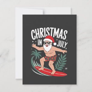 Weihnachten im Juli Funny Surfing Weihnachten Urla Mitteilungskarte