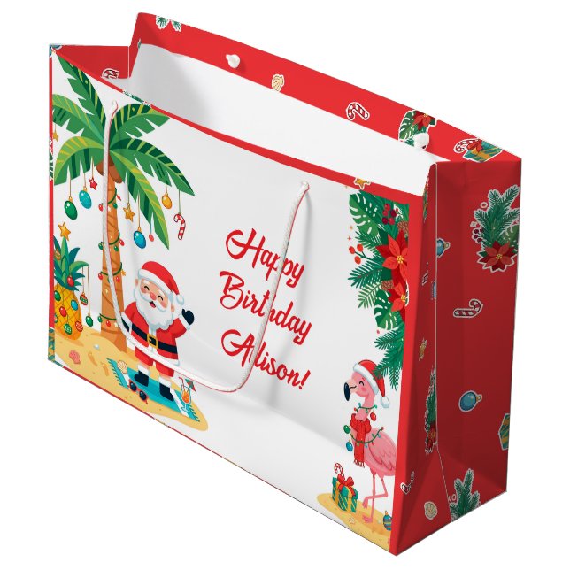 Weihnachten im Juli Geschentüte Große Geschenktüte (Vorderseite Schrägansicht)