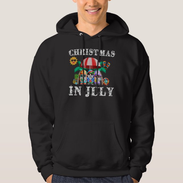 Weihnachten im Juli Gnomes Sommer Hoodie (Vorderseite)