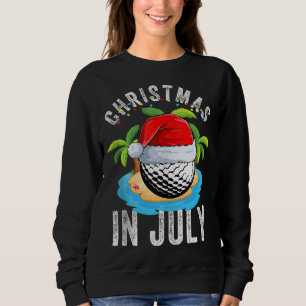 Weihnachten im Juli Golf Ball Weihnachtsmannmütze Sweatshirt