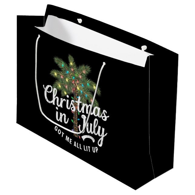 Weihnachten im Juli Got mir alles auf Große Geschenktüte (Vorderseite Schrägansicht)
