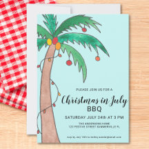 Weihnachten im Juli GRILLEN Palm Tree