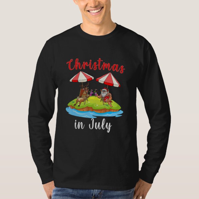 Weihnachten im Juli Halbjahresbericht T-Shirt (Vorderseite)