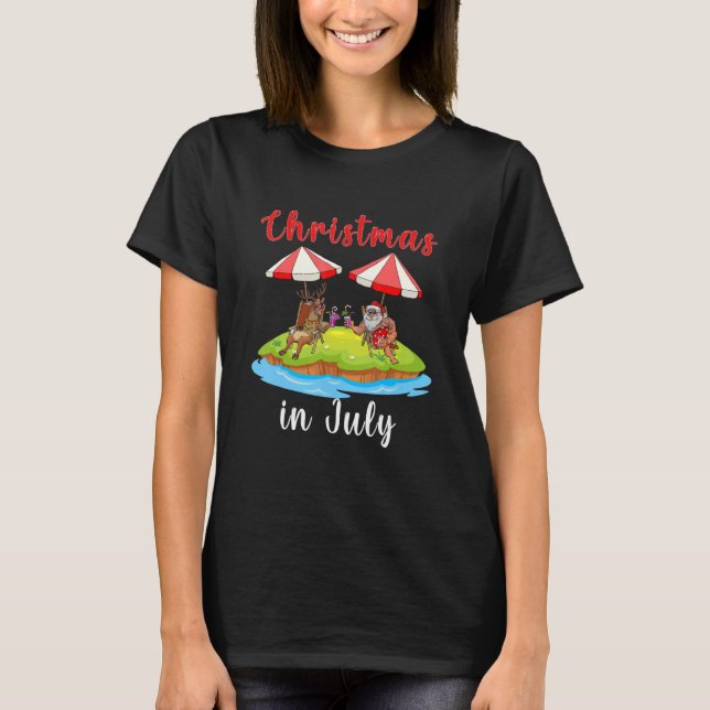 Weihnachten im Juli Halbjahresbericht T-Shirt (Vorderseite)