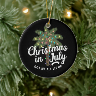 Weihnachten im Juli hat mich voll angeheizt Keramik Ornament
