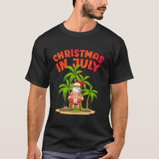 Weihnachten im Juli Hawaii Santa Claus T-Shirt Haw