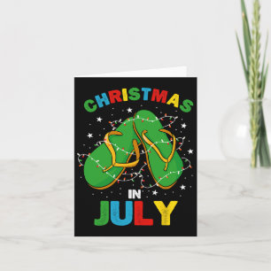 Weihnachten im Juli Hawaiianische Familie Sommerur Karte